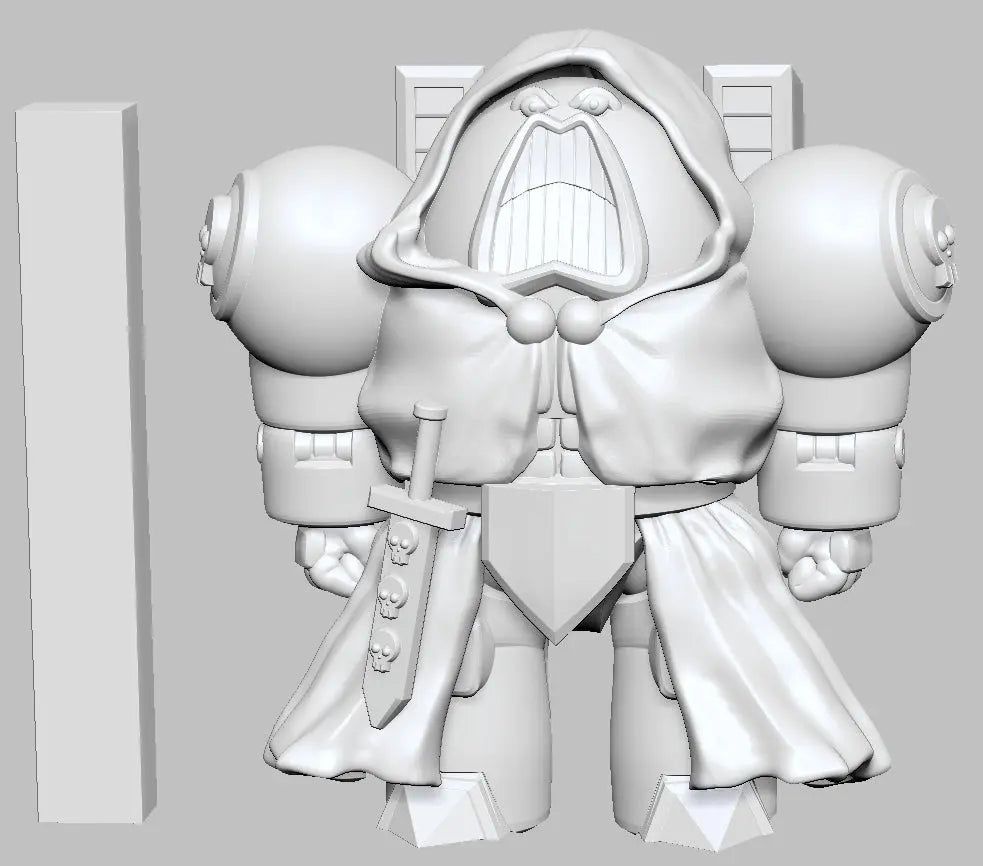 Robed Warrior (Psycho Warrior) by 3DArtGuy 32mm scale, 50mm, Miniature War Gaming Figure, Space King My Store