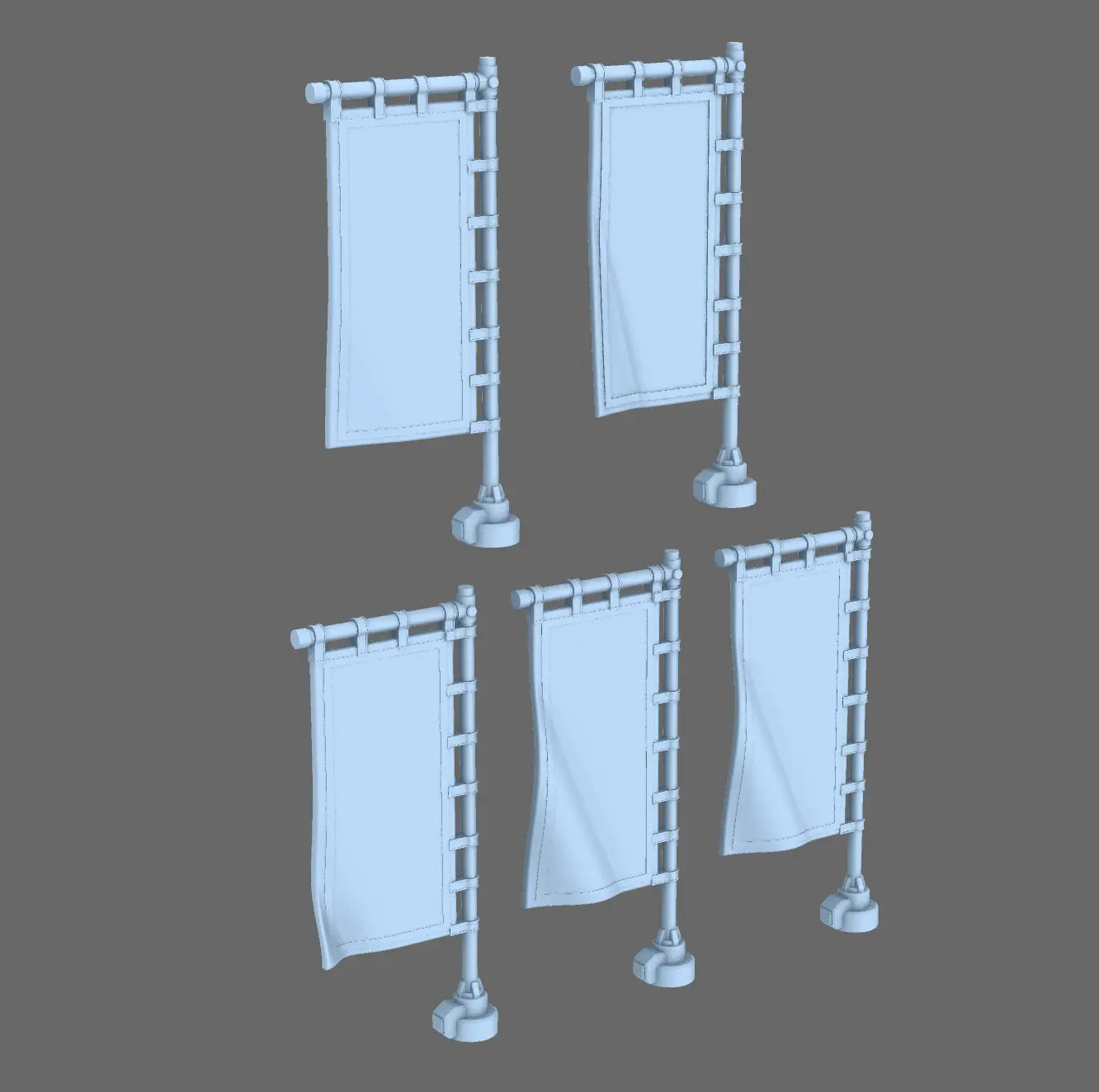 Cyber Samurai Large Back Banner - Sashimono x5