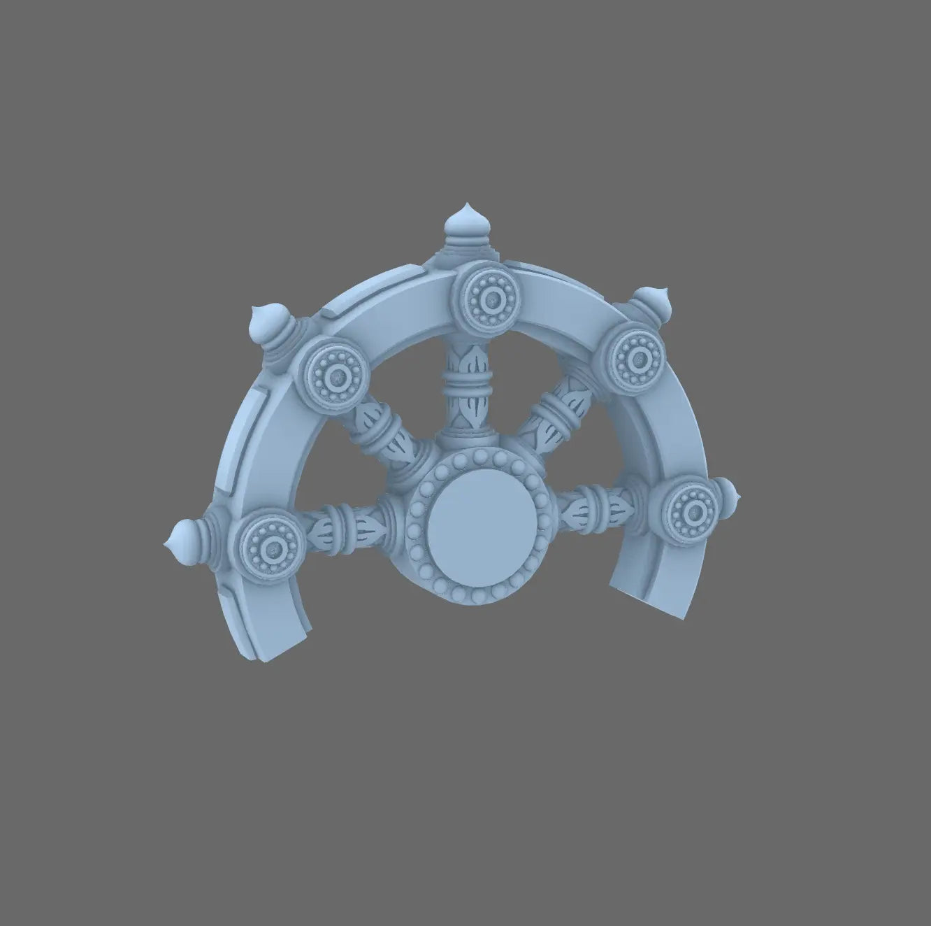 Cyber Samurai Iron Halo Dharma Wheel