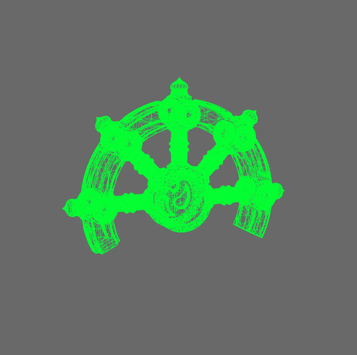 Cyber Samurai Iron Halo Dharma Wheel