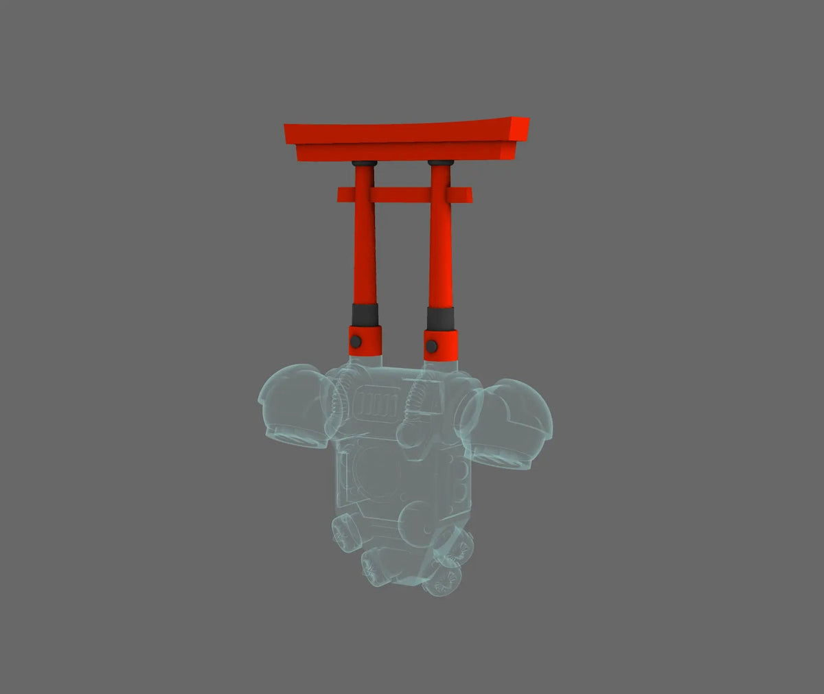 Cyber Samurai Back Pack Addon Shinto Arch A
