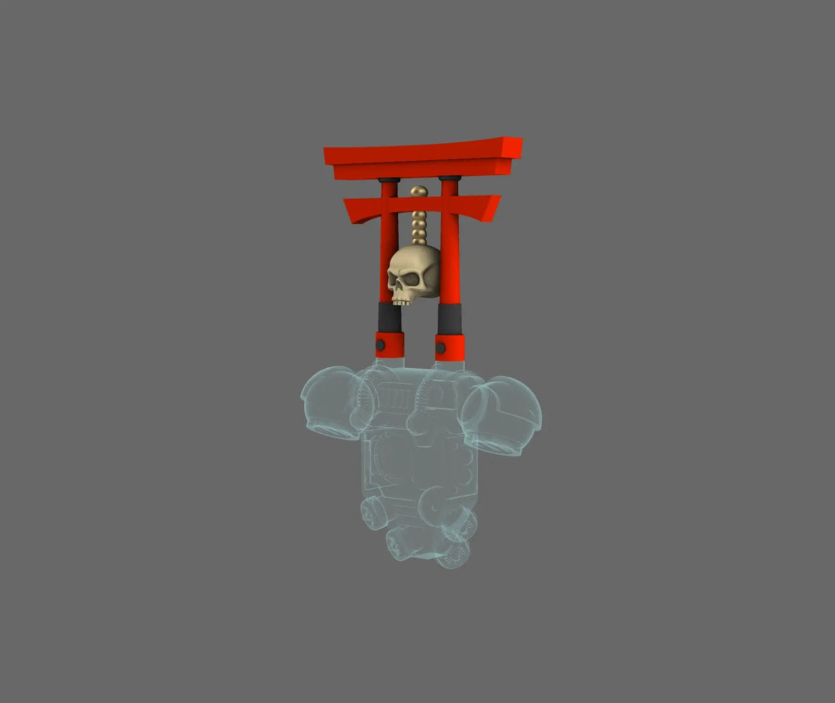 Cyber Samurai Back Pack Addon Shinto Arch D
