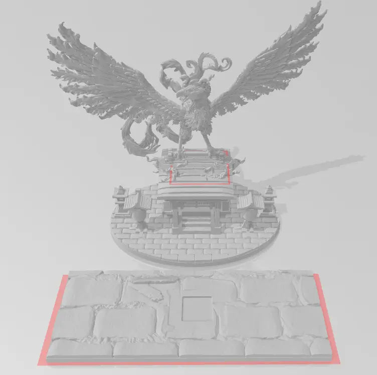 Suzaku Mounted Hero Diorama by Ghamak Fantasy 28/32mm Scale Miniature, 150mm x 144mm, Building My Store