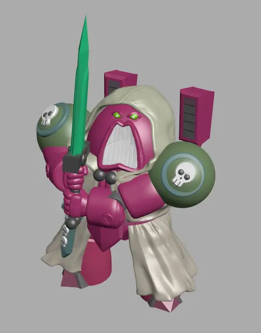 Robed Warrior (Psycho Warrior) by 3DArtGuy 32mm scale, 50mm, Miniature War Gaming Figure, Space King My Store