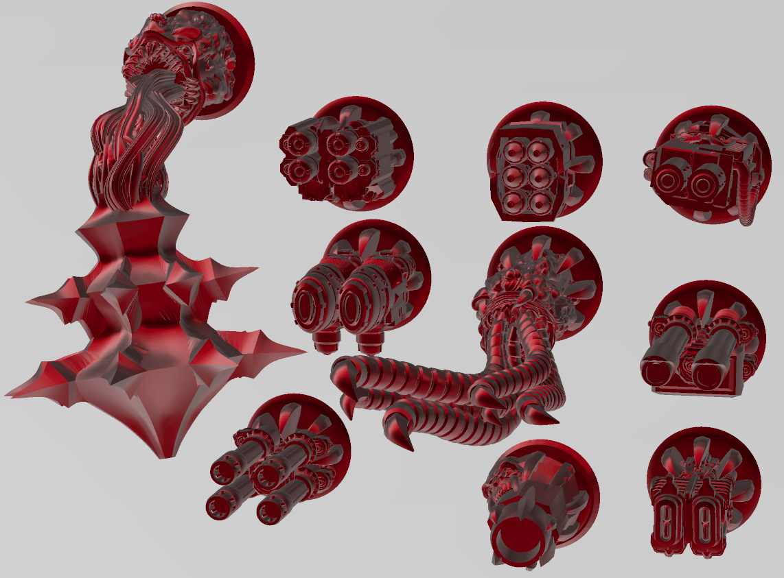 Modular Arms for Infernal Engines by 3DArtGuy | Resin Printed Mech Arm Add-On Kit