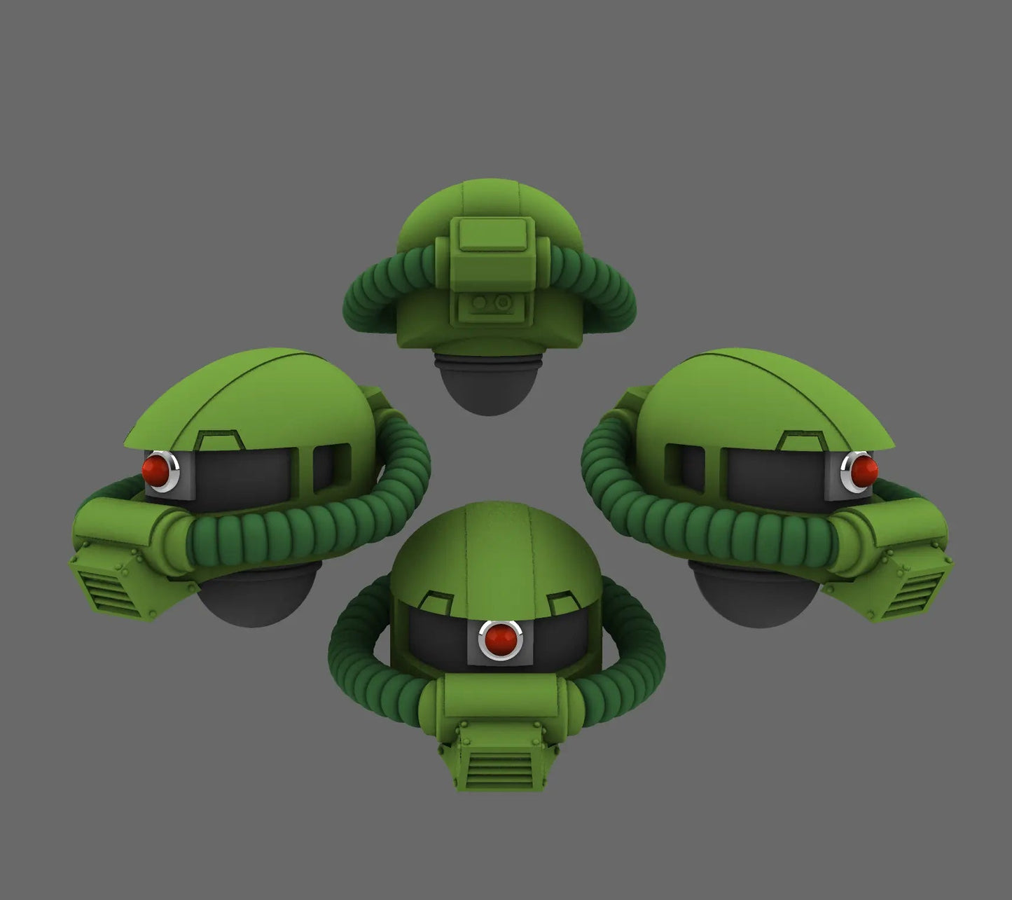 Clan Gunpla V10 Zaku II Helmets