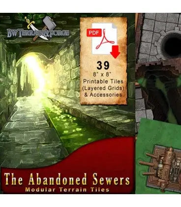 Digital Forge: Abandoned Sewers - Modular Terrain Tiles
