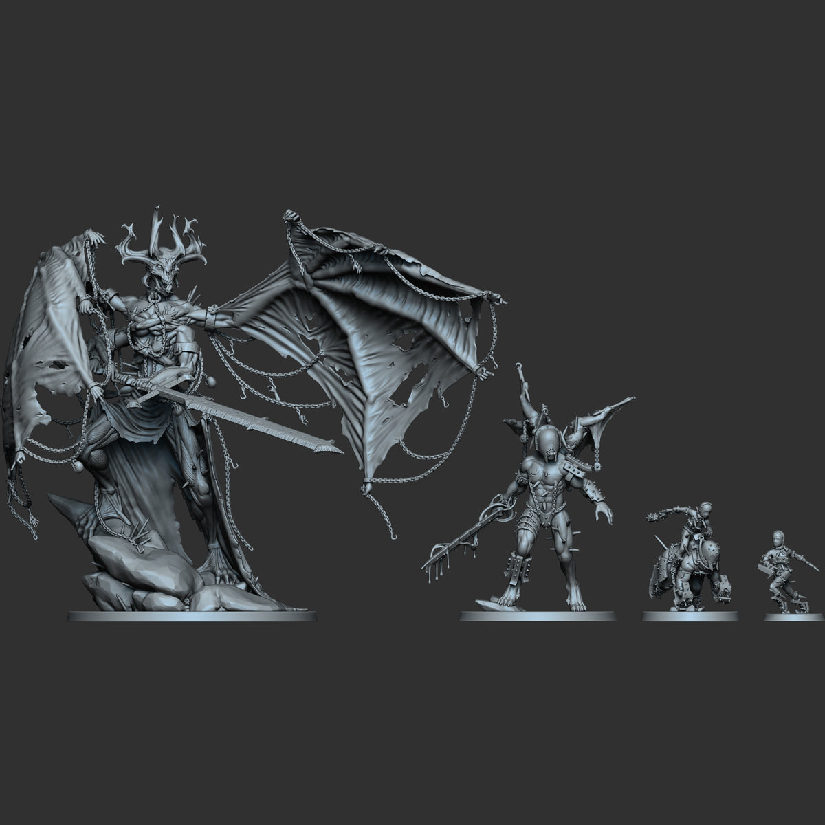 Archdemon of Impropriety by Malal3D – size comparison with 28mm figures