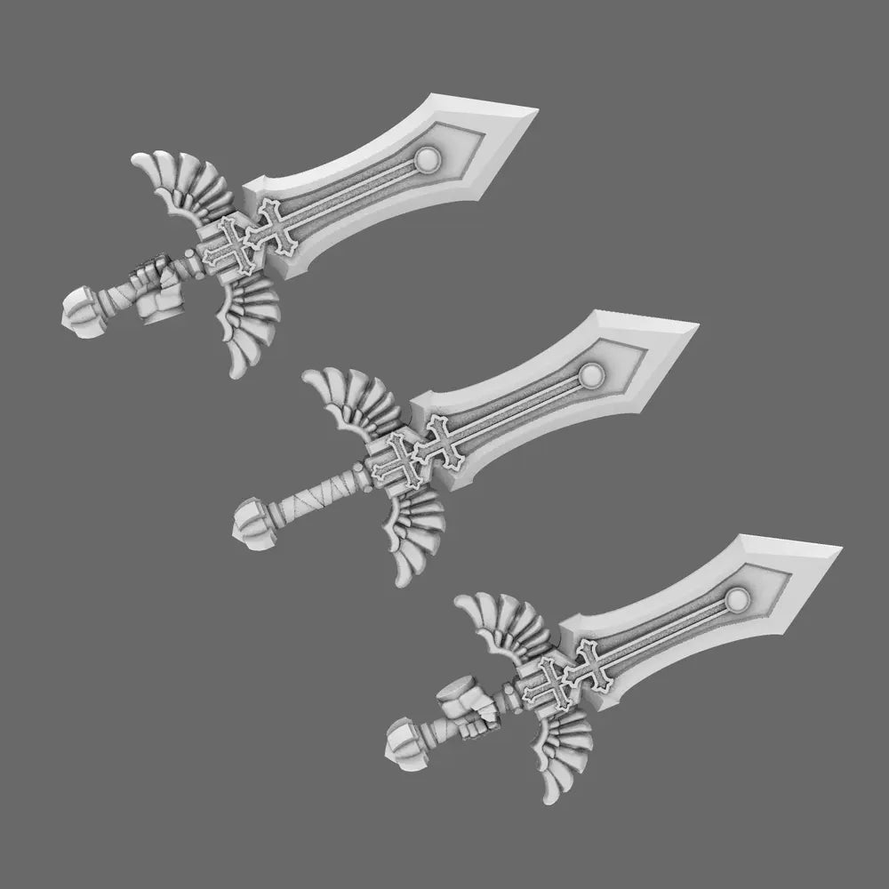 Arthurian Knights Electro Great Sword - Medieval Energy Weapon for 28mm Grim Dark Models
