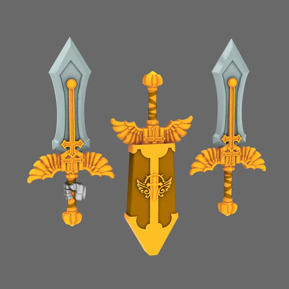 Arthurian Knights Electro Great Sword - Medieval Energy Weapon for 28mm Grim Dark Models