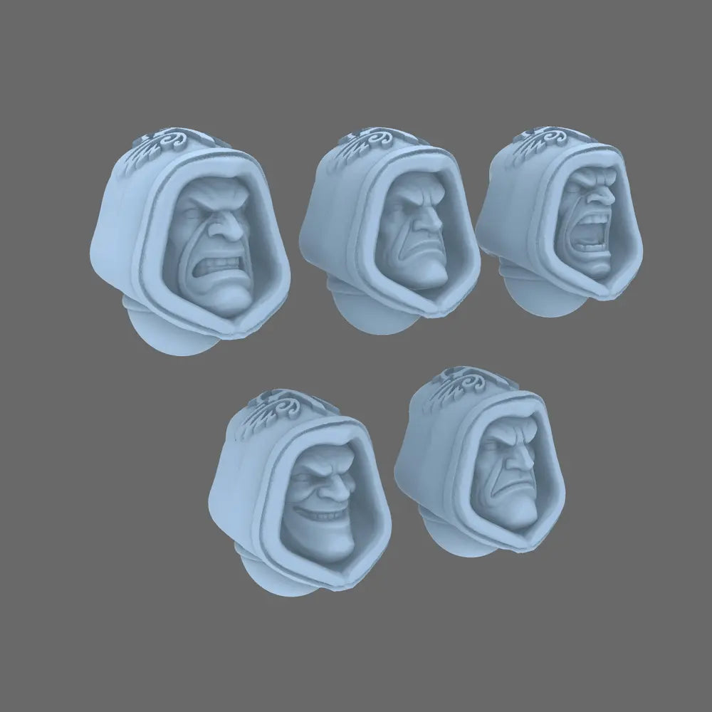 Arthurian Knights V10 Hooded Faithful Heads