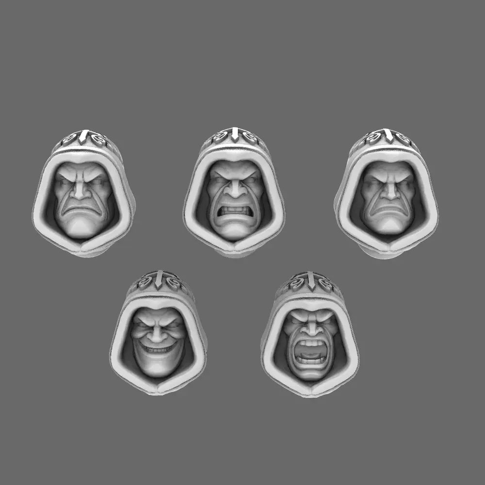 Arthurian Knights V10 Hooded Faithful Heads