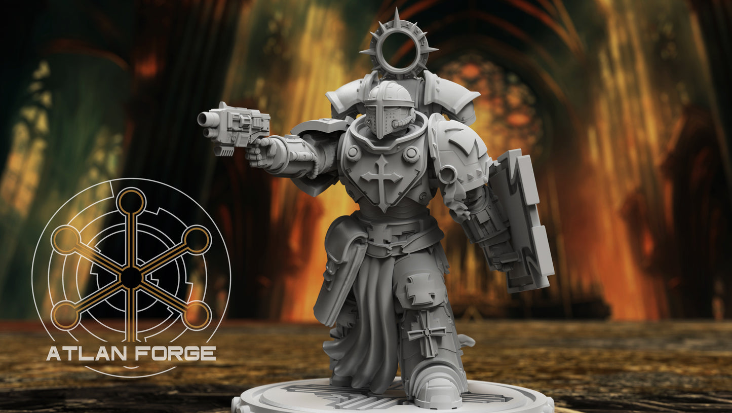 Templar Veterans by Atlan Forge – 3-Man Modular Resin Printed Grimdark Squad (28/32mm)