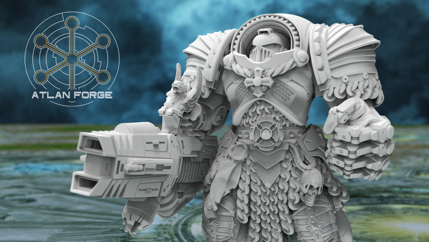 Templar Crusaders by Atlan Forge – 5-Man Modular Resin Printed Grimdark Squad (28/32mm) - Mega Diamonds & Schwartzreiter Mini Forge