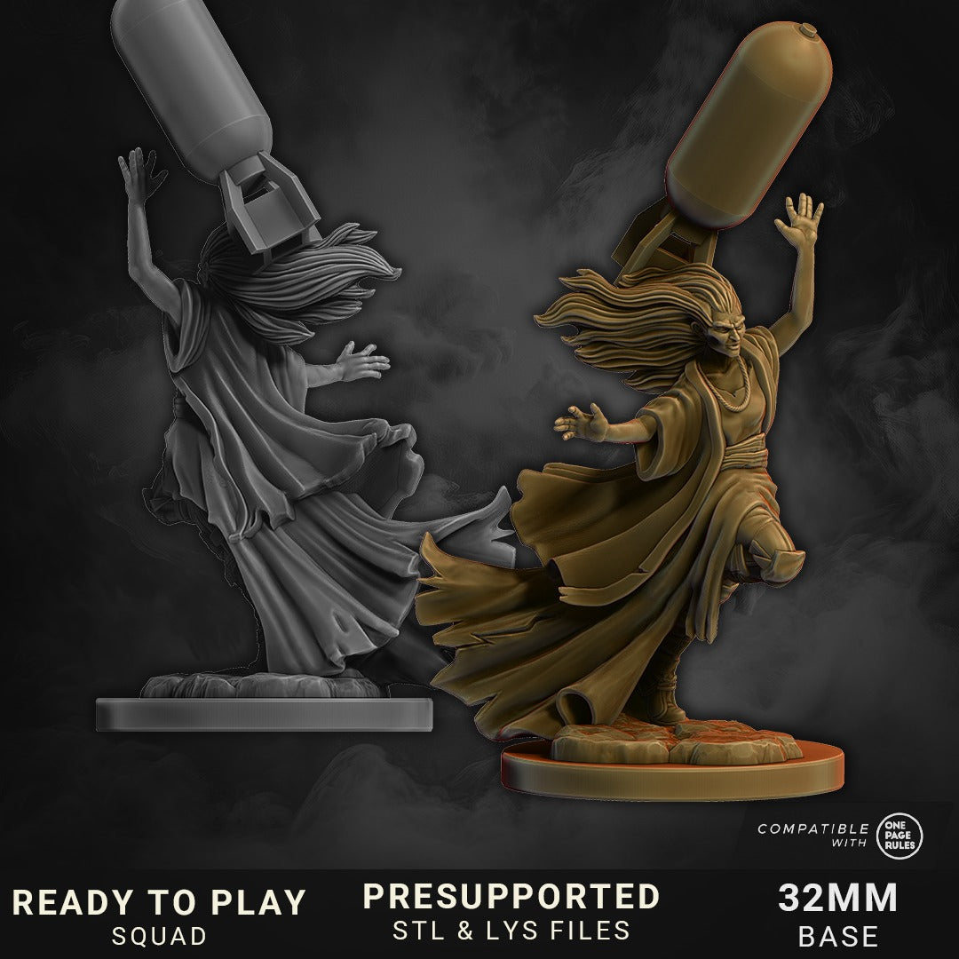 Atomic Sabbath by Wild Mesh – robed witch with bomb overhead