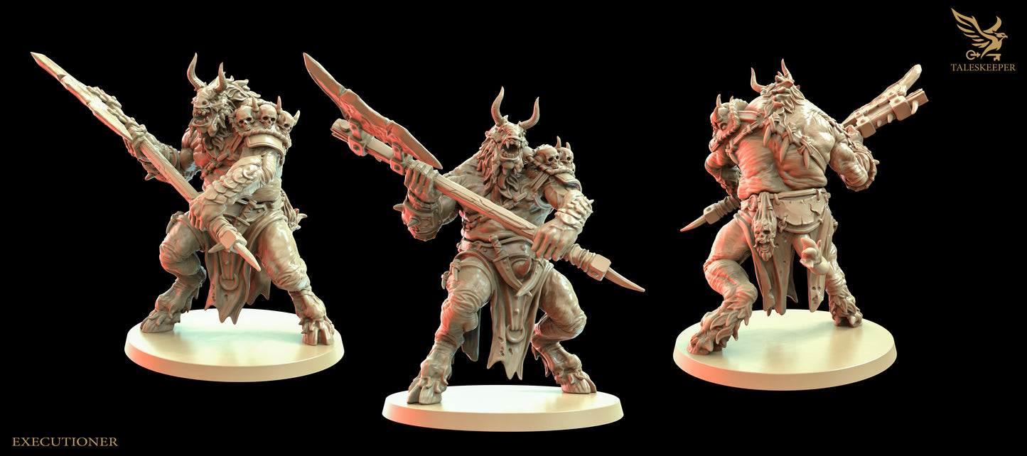 Beastman Brutes by Tales Keeper, 60mm Miniature, 28/32mm Scale, Fantasy War Gaming Figure