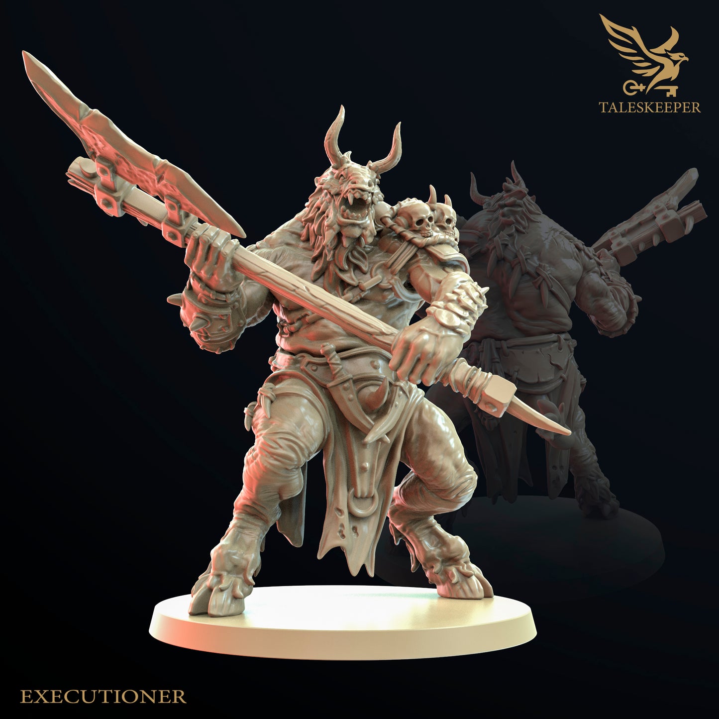 Beastman Brutes by Tales Keeper, 60mm Miniature, 28/32mm Scale, Fantasy War Gaming Figure