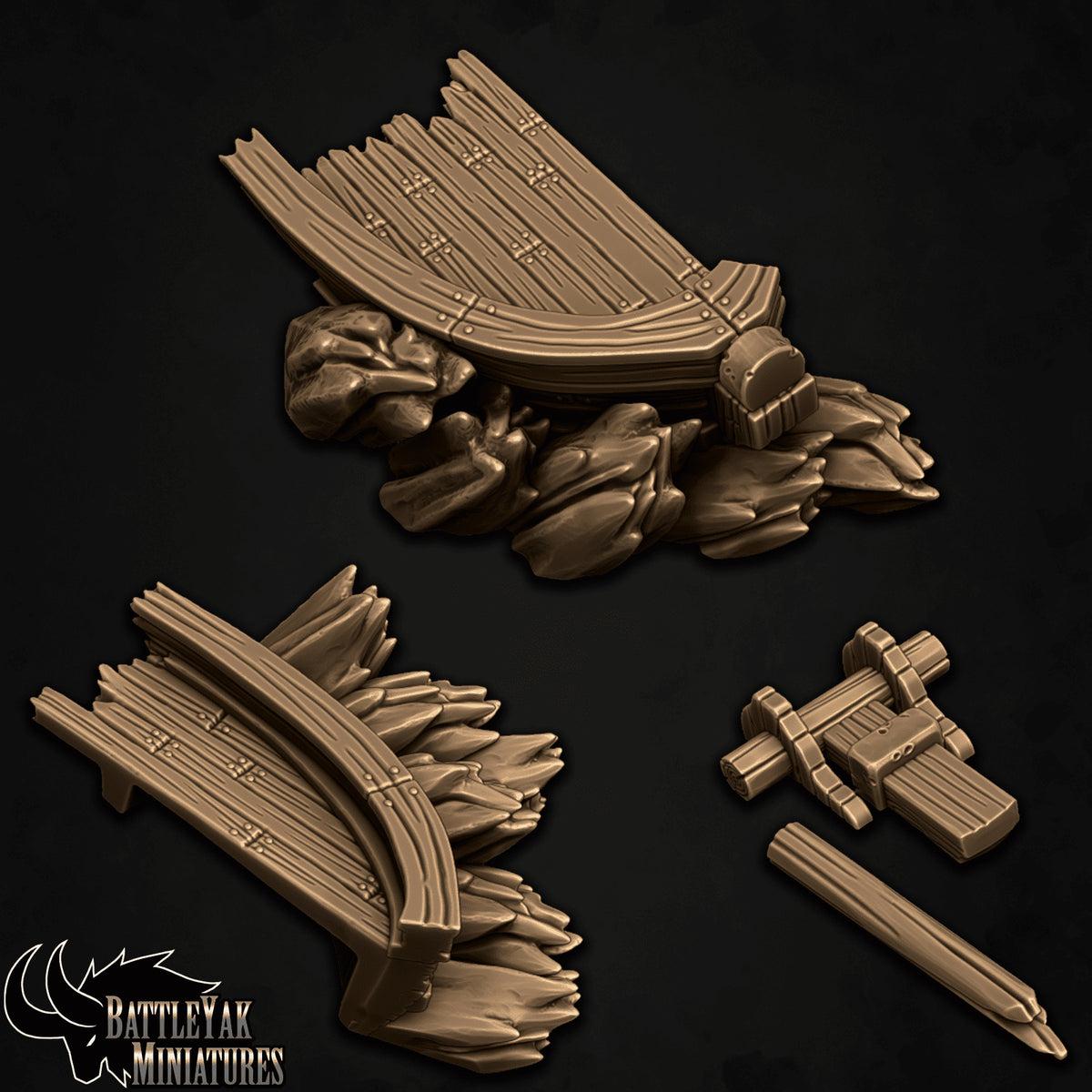 Blotch Darkwater by Battle Yak – boat stand pieces, bench and bowsprit