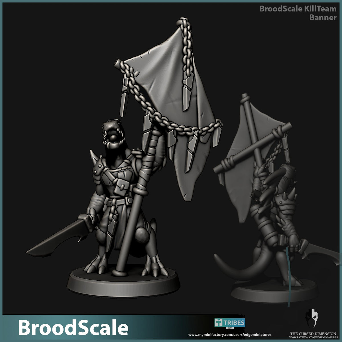 BroodScale Killteam by Edge Miniatures – the Banner bearer