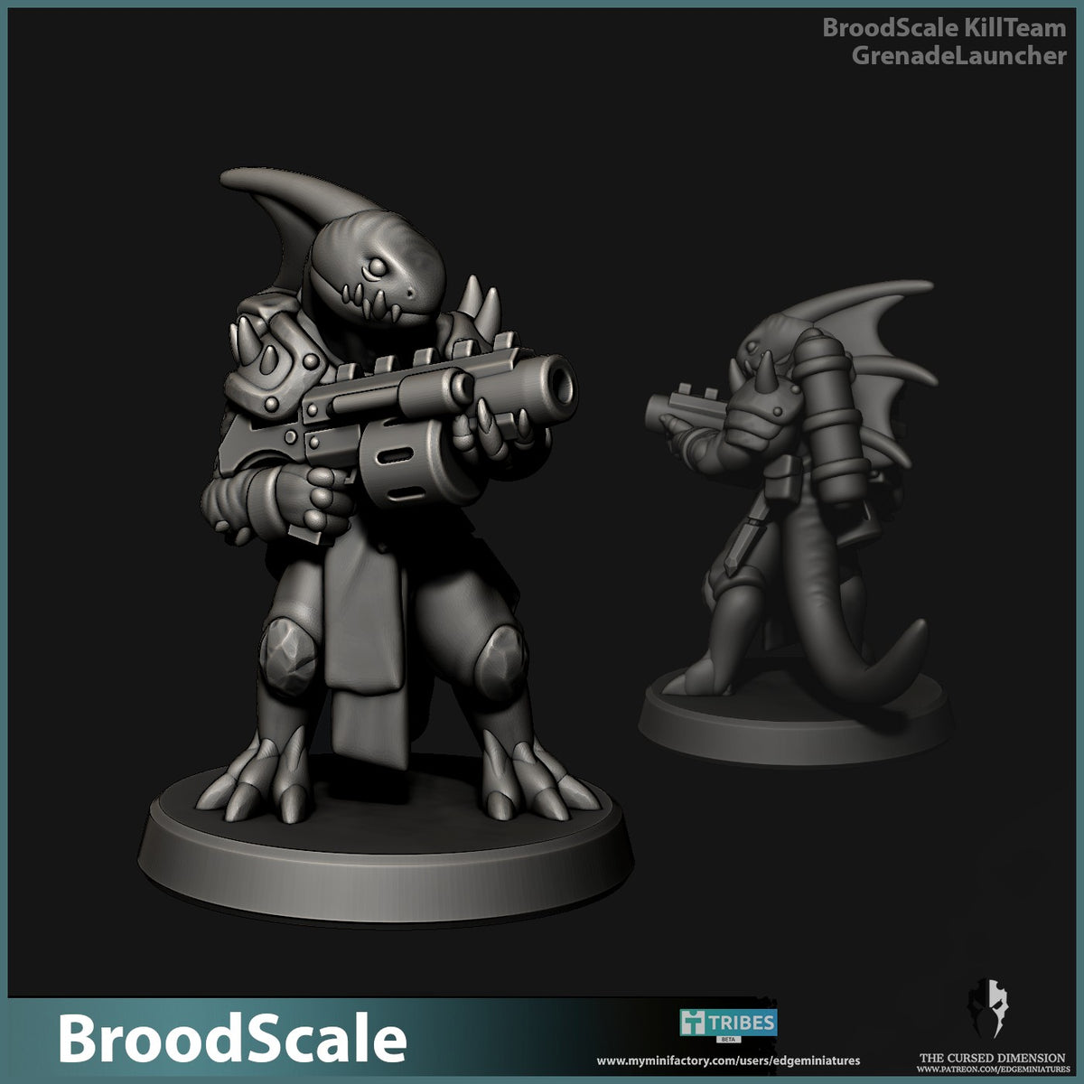 BroodScale Killteam by Edge Miniatures – the Grenade Launcher gunner