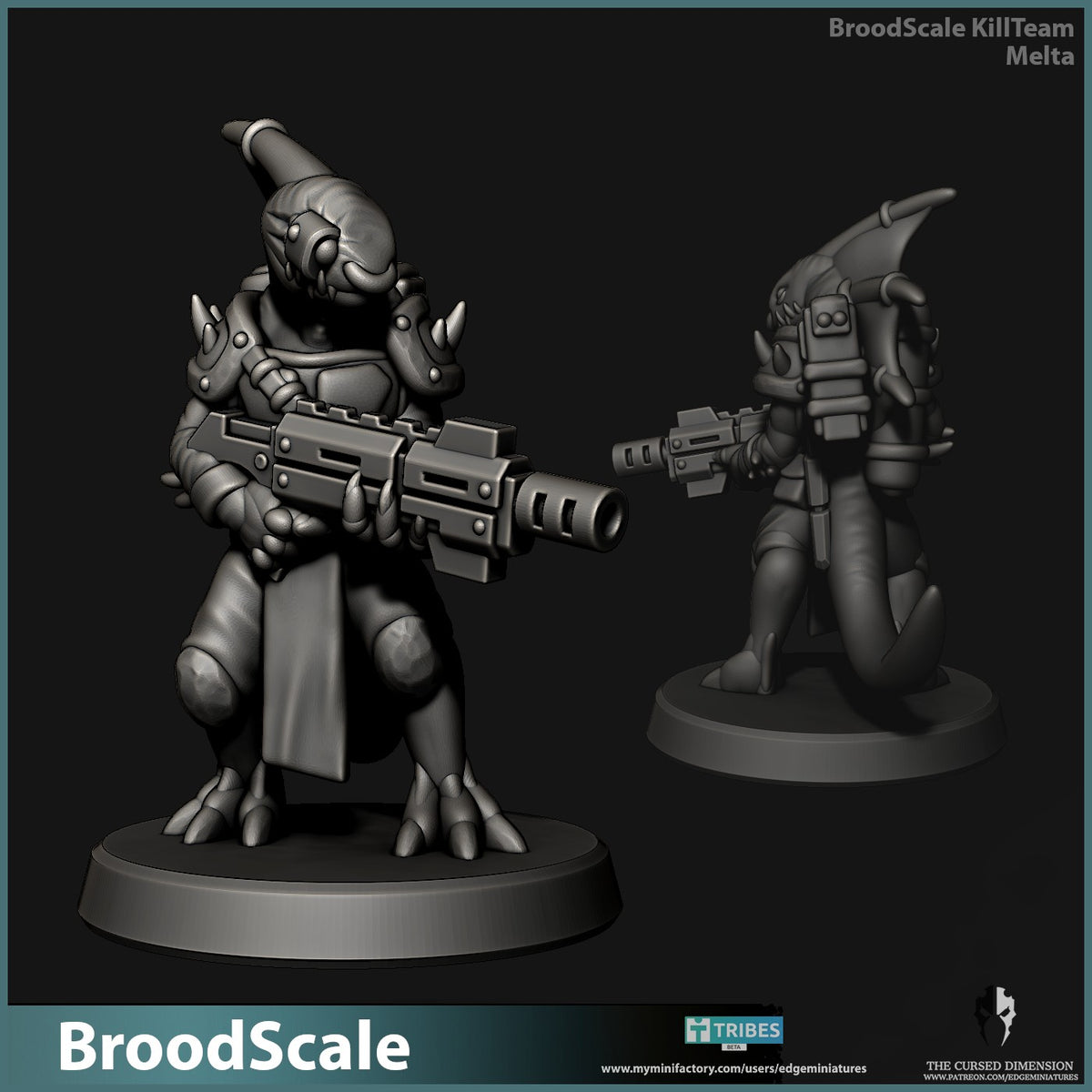 BroodScale Killteam by Edge Miniatures – the Melta gunner