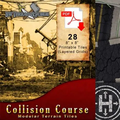 Digital Forge: Collision Course - Disaster Street Modular Terrain Tiles