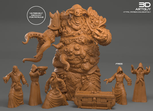 Diseased Horror by 3DArtGuy 32mm scale, 120mm, Miniature War Gaming Figure, Unclean Proxy