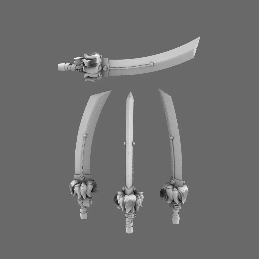 Cyber Samurai Demon Dog Sword LEFT X 10