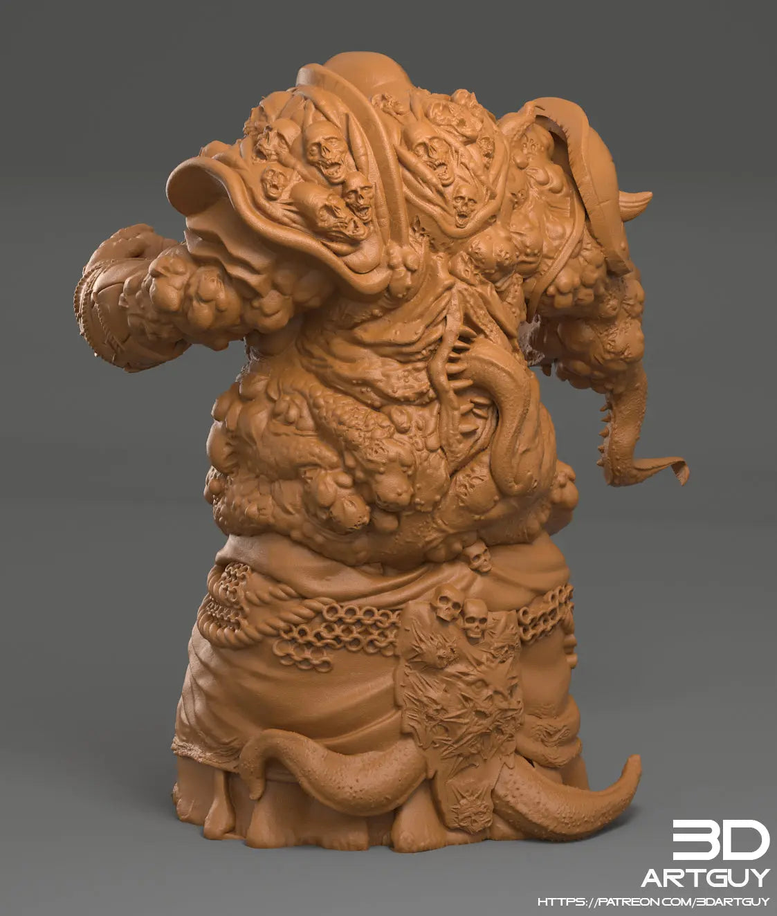 Diseased Horror by 3DArtGuy 32mm scale, 120mm, Miniature War Gaming Figure, Unclean Proxy My Store