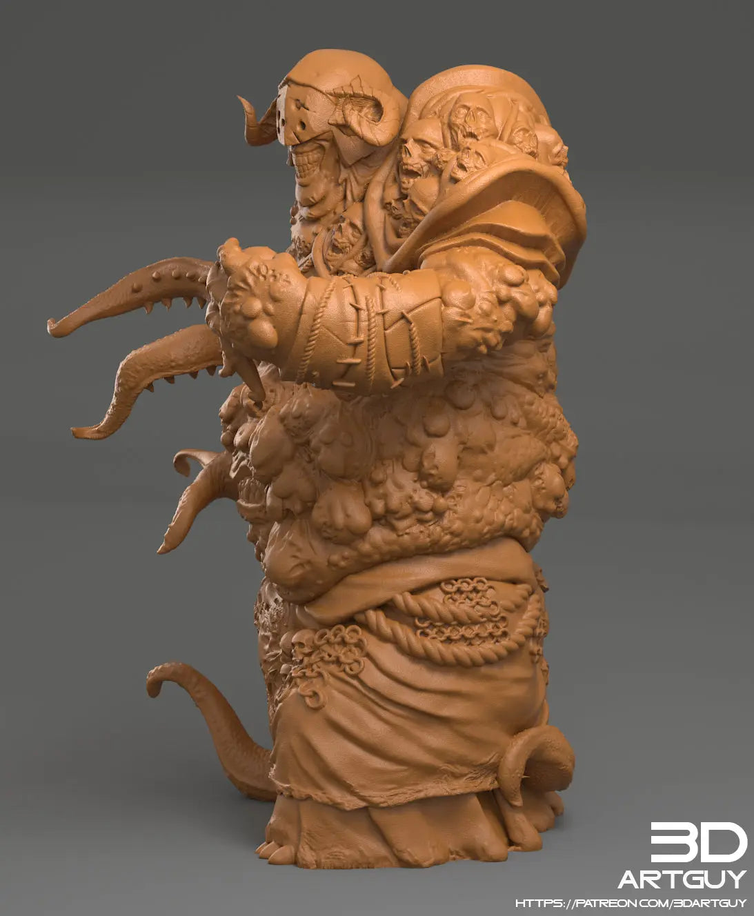 Diseased Horror by 3DArtGuy 32mm scale, 120mm, Miniature War Gaming Figure, Unclean Proxy My Store