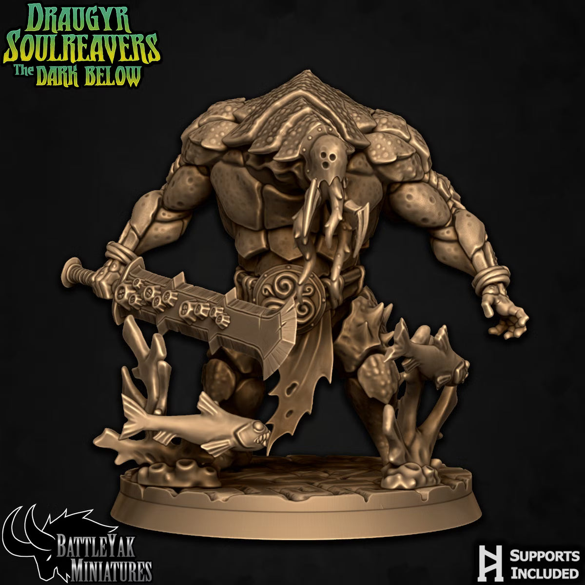 Byssjr Einherjar C by Battle Yak Miniatures | Heroic Scale Resin Printed Miniature (45mm Tall)