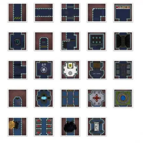 Digital Forge: Gamza Base 69 - Space Station Themed Modular Terrain Tiles