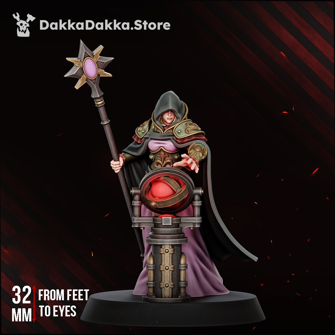 Guide Master by DakkaDakka – painted hooded seer with star-staff and glowing orb