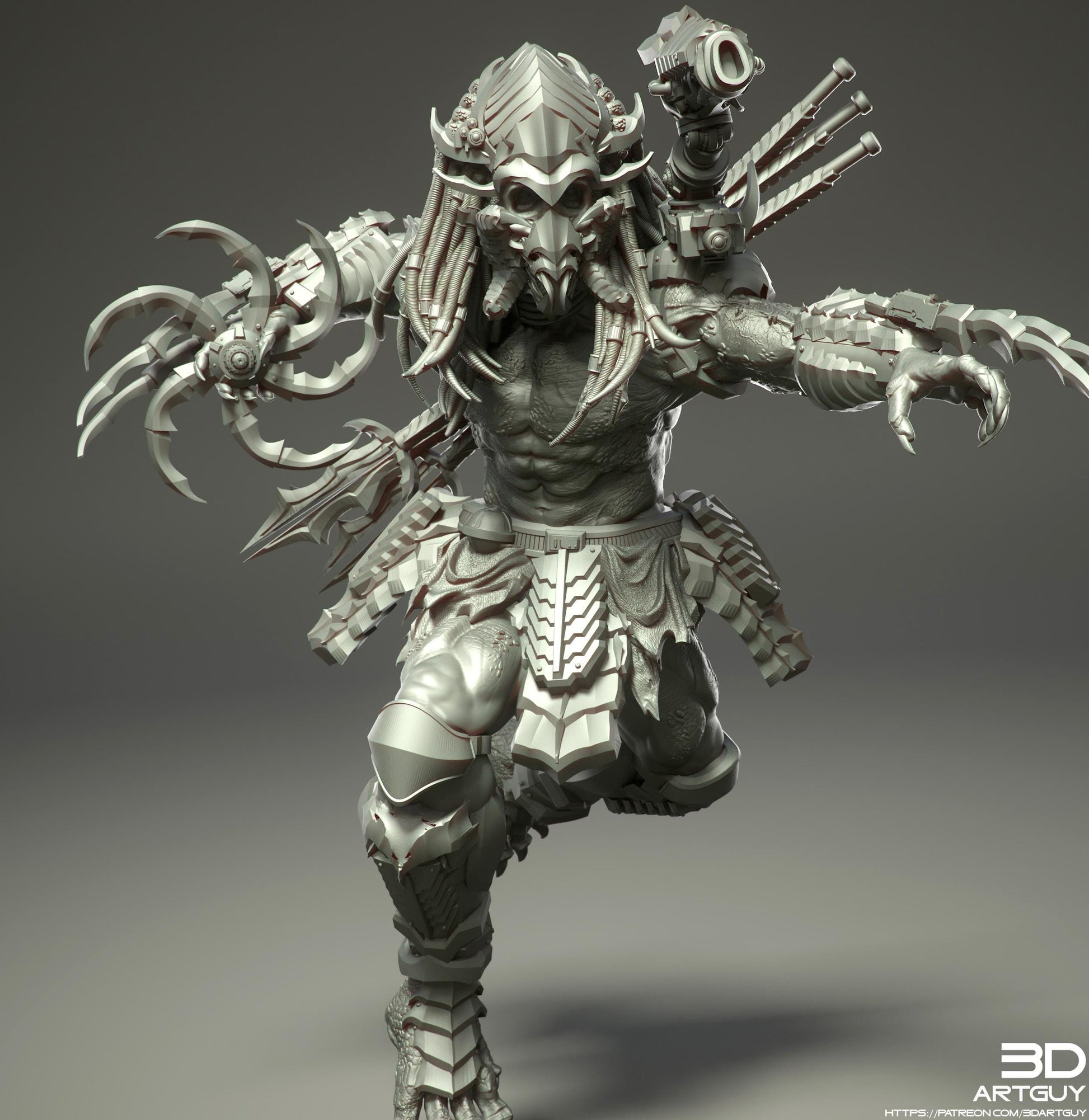 Apex Hunter by 3DArtGuy 50mm or 100m Miniature War Gaming Figure