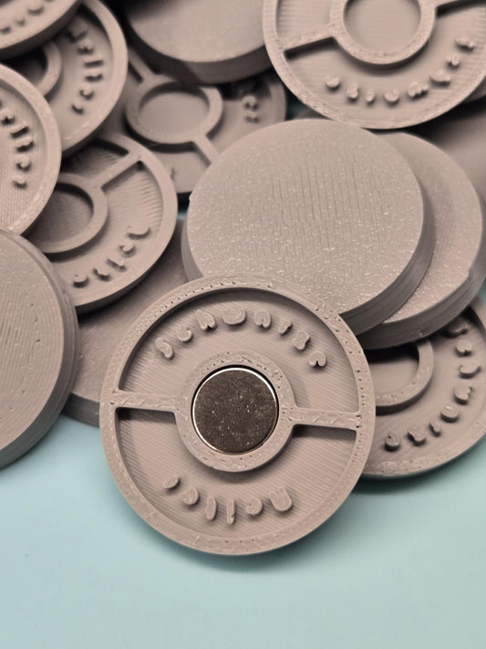 32mm Magnetic Round Bases for Miniatures, STL Printed Bases, Mini Bases, Magnetic, PLA Bases, 2mm bracing