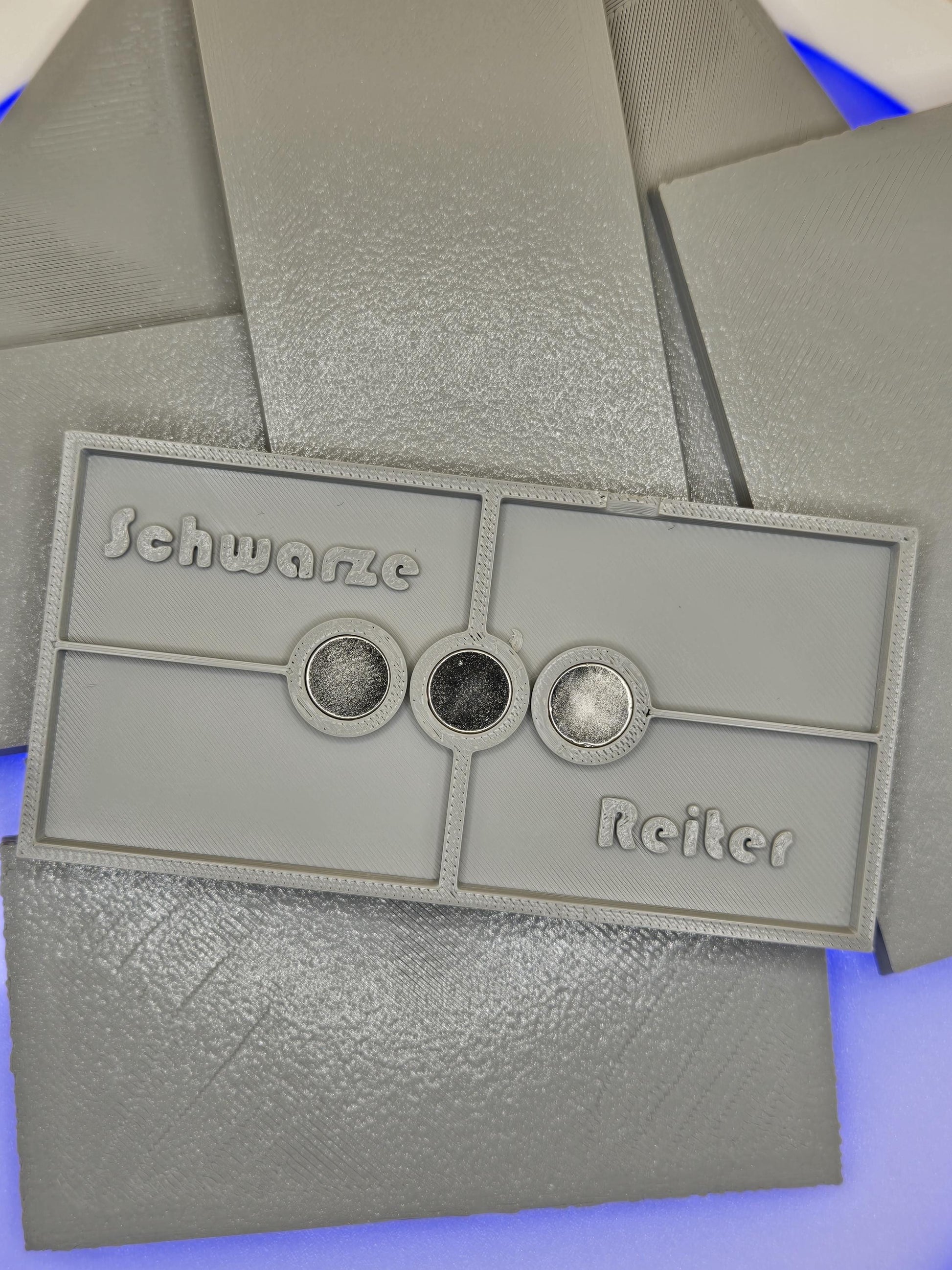 100mm x 50mm Magnetic Rectangle Bases for Miniatures, STL Printed Bases, Mini Bases, Magnetic, PLA Bases, 2mm bracing