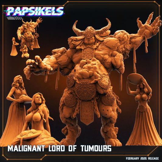 MALIGNANT Lord Of TUMOURS by Papsikels Miniature, 80mm Miniature, 4 Total Figures, 32mm Scale, War Gaming, Proxy for Trench Crusade