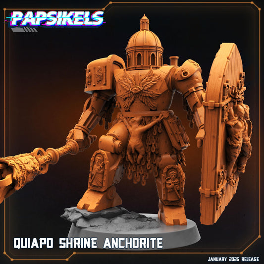 QUIAPO SHRINE ANCHORITE by Papikels Miniature, 100m tall Miniature, 32mm Scale, War Gaming Figure, Proxy for Trench Crusade