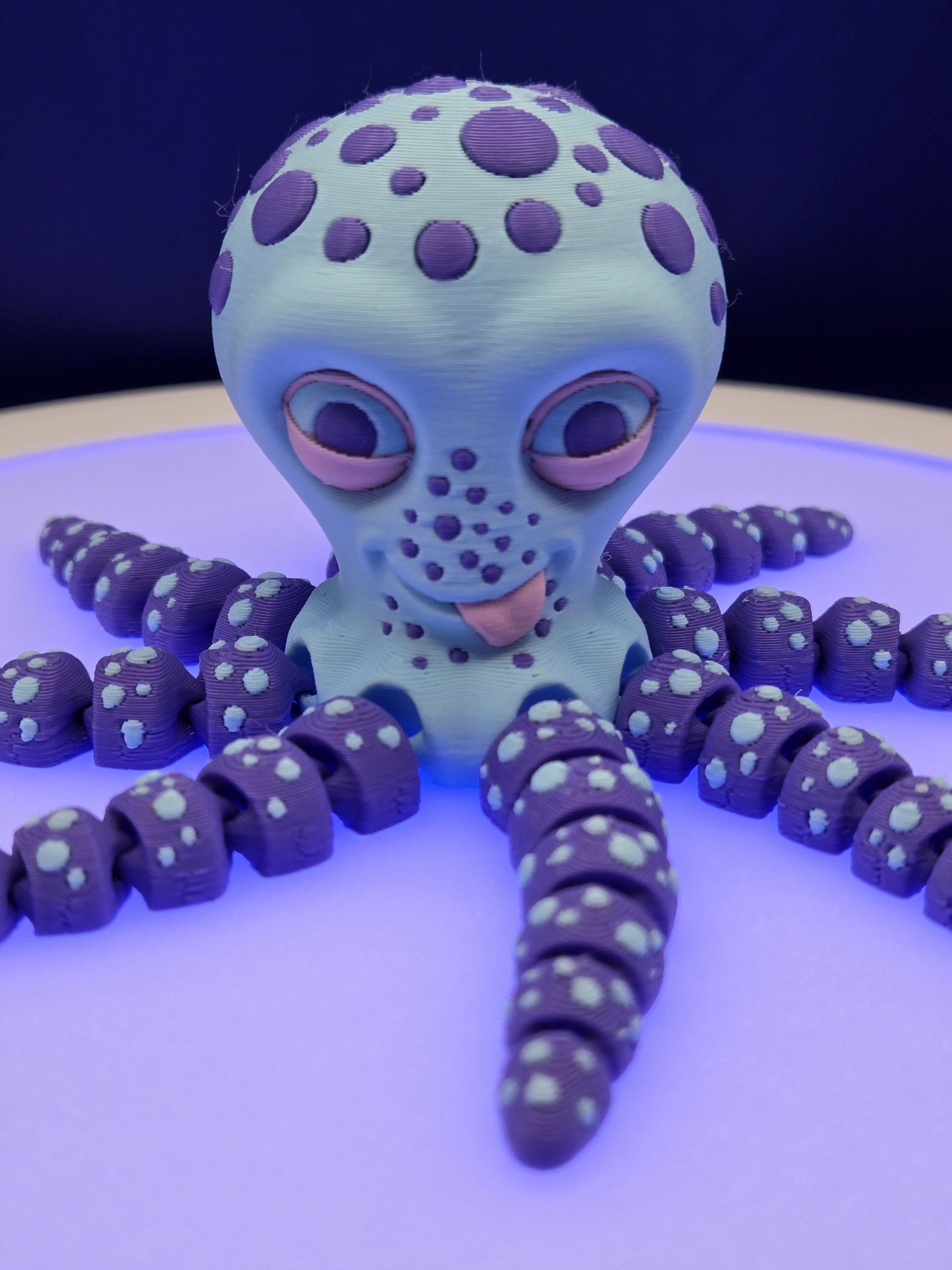Octopie the Playful Octopus, by BendyBuddies 3D Printed, 4 Color PLA, articulated octopus, fidget, toy