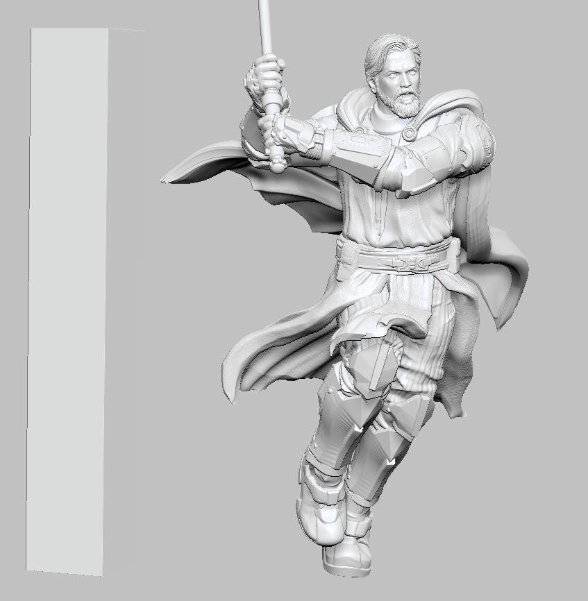 The General by 3DArtGuy 32mm scale, 50mm or 100m Miniature War Gaming Figure, Sci-fi, Proxy, Star Wars
