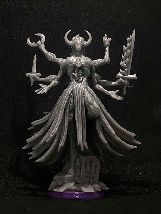 Baphomet Sorcerer by Papikels Miniature, 80mm Miniature, 32mm Scale, War Gaming, Proxy for Trench Crusade, Table top gaming