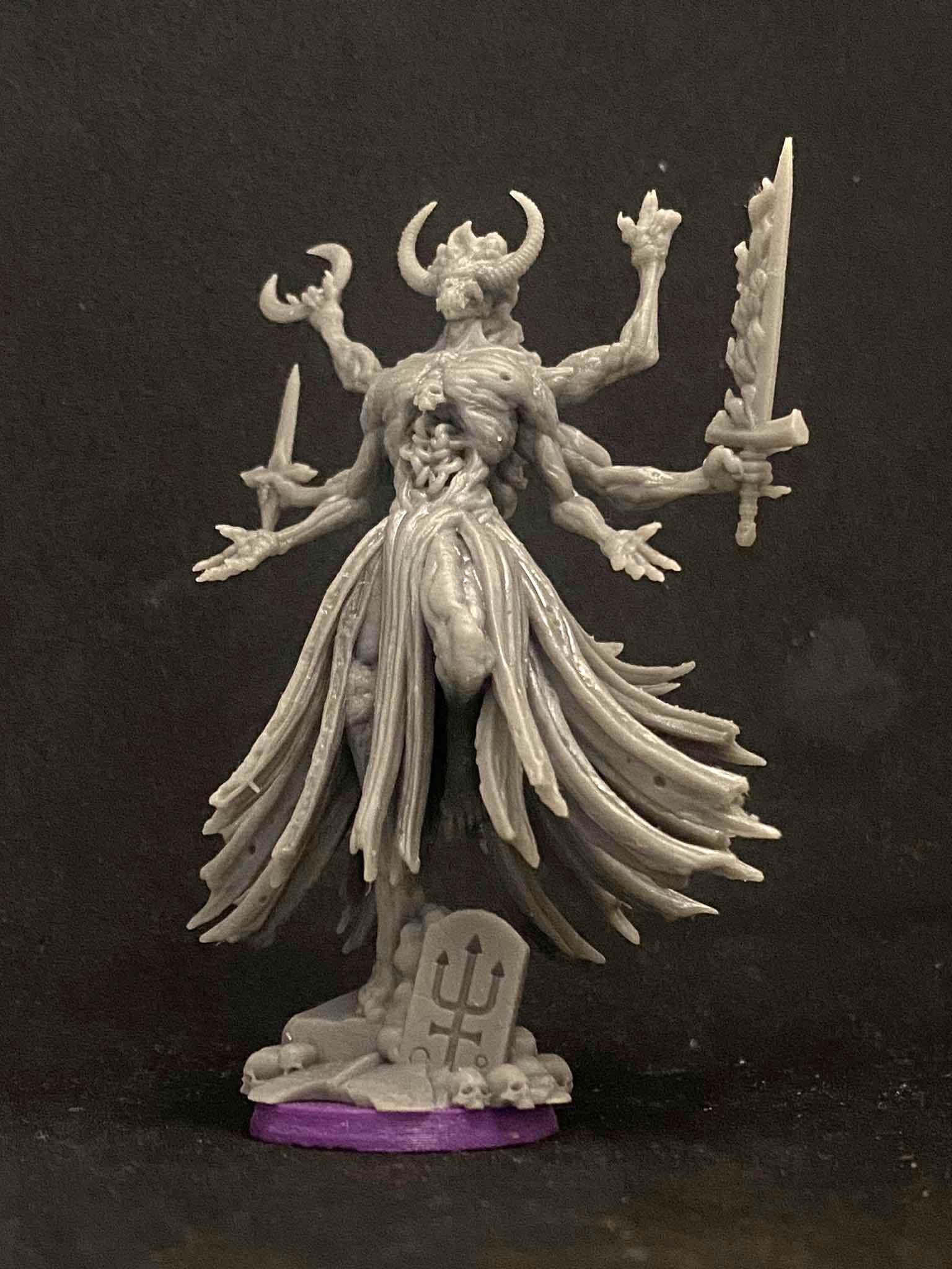 Baphomet Sorcerer by Papikels Miniature, 80mm Miniature, 32mm Scale, War Gaming, Proxy for Trench Crusade, Table top gaming