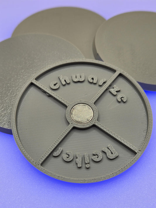 60mm Magnetic Round Bases for Miniatures, STL Printed Bases, Mini Bases, Magnetic, PLA Bases, 2mm bracing