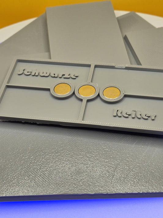 100mm x 50mm Magnetic Rectangle Bases for Miniatures, STL Printed Bases, Mini Bases, Magnetic, PLA Bases, 2mm bracing