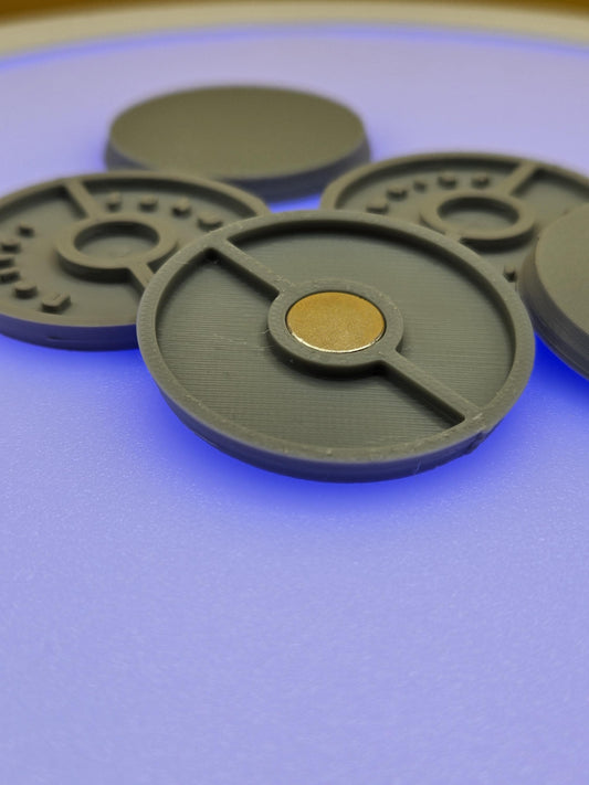 40mm Magnetic Round Bases for Miniatures, STL Printed Bases, Mini Bases, Magnetic, PLA Bases, 2mm bracing