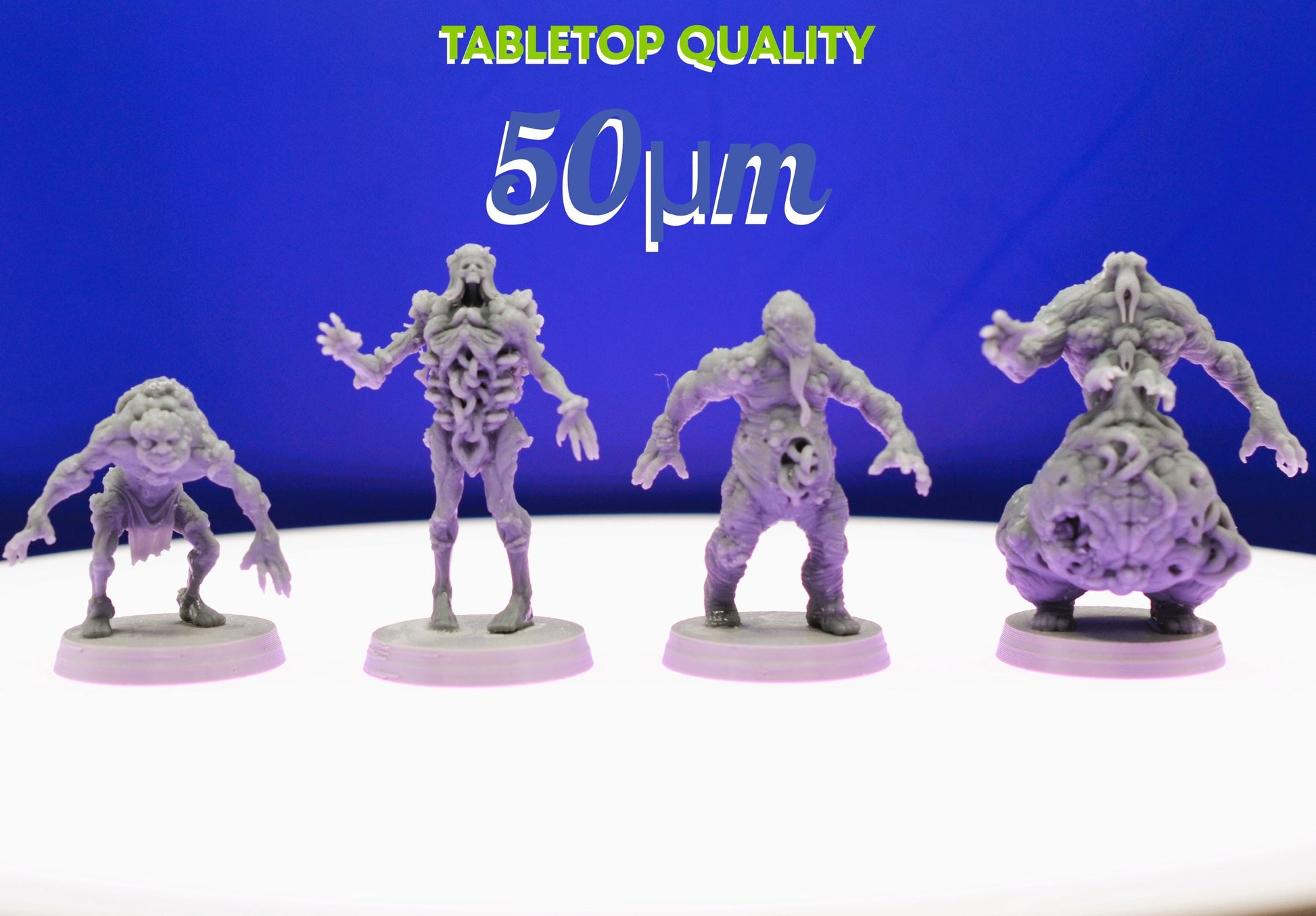 Malignant Grail Thralls by Papikels Miniature, 4 Figures, 32mm Scale, War Gaming, Proxy for Trench Crusade, Warhammer, Nurgle