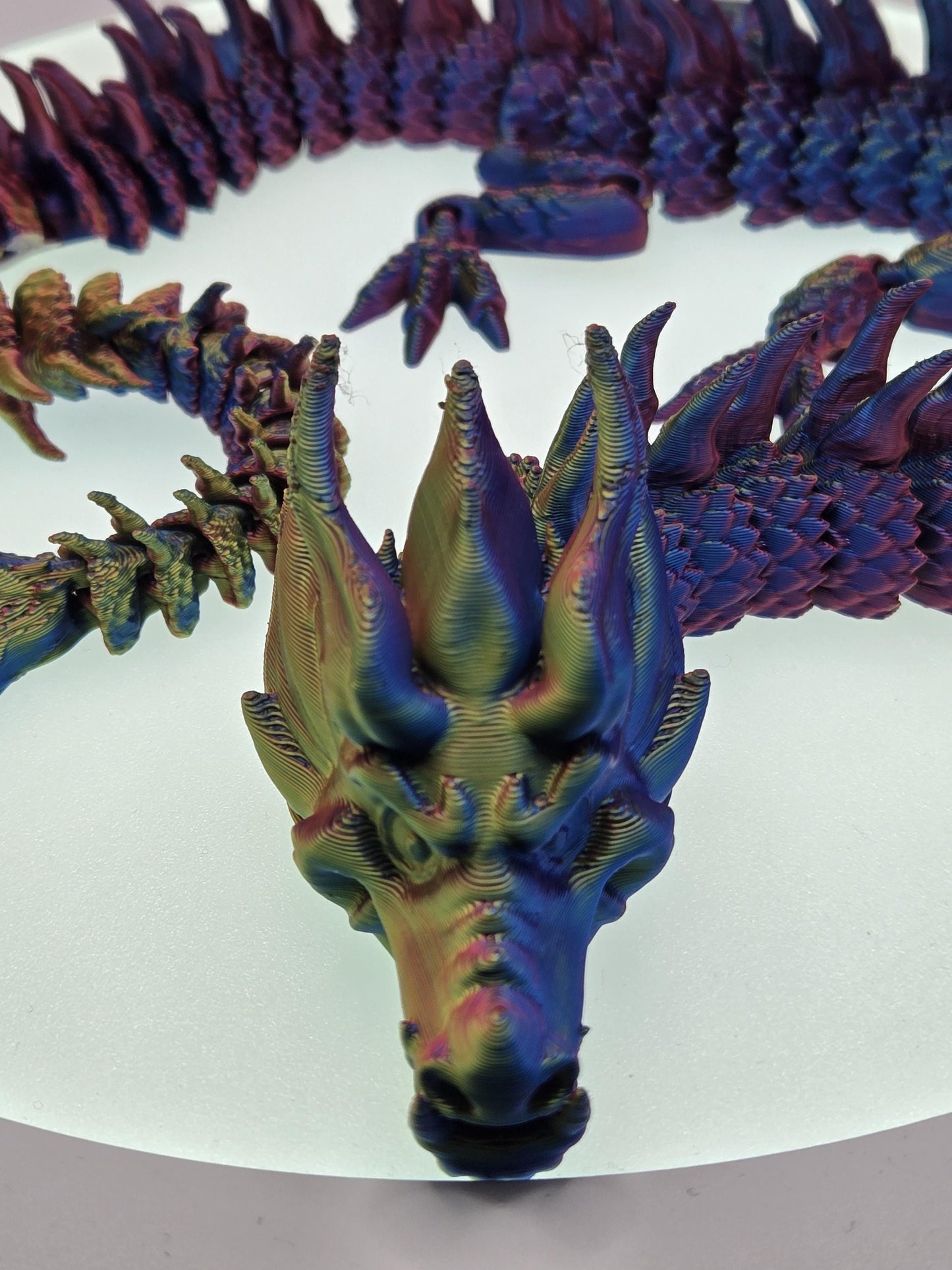 East Dragon Yuzhi, by BendyBuddies 3D Printed, 1 Color PLA, articulated dragon, fidget, toy, 18 inches