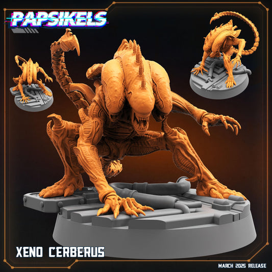 Xeno Cerberus by Papsikels Miniature, 30mm Miniature, 32mm Scale, War Gaming, Proxy for Alien, Table top gaming, Sci-fi, Aliens