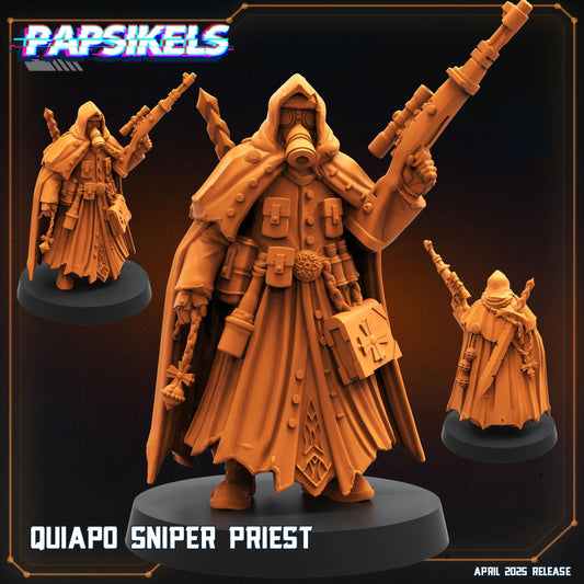 Quiapo Sniper Priest by Papsikels Miniature, 35mm Miniature, 32mm Heroic Scale, War Gaming, Proxy, Trench Crusade, Tabletop gaming