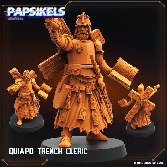 Quiapo Trench Cleric by Papikels Miniature, 40mm Miniature, 32mm Scale, War Gaming, Proxy for Trench Crusade, Table top gaming